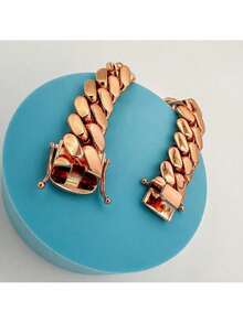 Cuban Link Chain 14MM-22MM Solid Handmade Jewelry Miami, Gift Birthday Fathers Day Anniversary, HipHop Jewelry, Rose Gold Plated, Gift For Him - 16MM (0,62 inch) - Xem 8