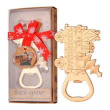 1 Set Abridor de botellas navideño - 4 diseños festivos (árbol de Navidad, muñeco de nieve, copo de nieve, tarjeta de regalo) - Material de metal duradero, tanto decoración navideña como accesorio práctico de bar, adecuado para el hogar, fiestas, regalos - No se necesita electricidad, suministros para fiestas, artículo esencial para bar en casa, decoración de temporada, abridor de botellas de alta calidad, estructura resistente, utensilio de cocina, planificación de fiestas, decoración navideña