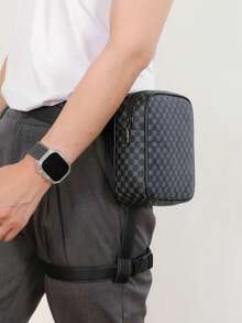 2025 New Fashion PU Leather Floral Pattern Crossbody Bag, Korean Shoulder Pouch, Street Outdoor Phone Sports Cycling Organizer Bag, Unisex Small Bag