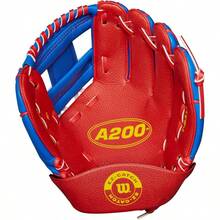 A200 Youth 10 Baseball Glove - Royal/Red/Yellow + 10" + Left Hand Throw - View 3