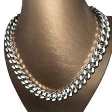 ZG YING ZHOU ZGYZ 1pc Fashionable Stainless Steel Miami 18K Gold-Plated Iced Out Reflective Cuban Link Necklace, Nightclub Wedding Accessory, Punk Retro Middle Eastern Minimalist Style Birthday Gift, Powerful Necklace Bracelet Jewelry