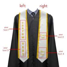 1 件定制 2025 届毕业披肩，带有个性化徽标文字，毕业绶带，定制毕业生，采用您的设计，毕业礼物，创意批量