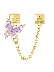 Fashion New Shiny Butterfly Gold Silver Chain Stainless Steel Italian Charm Module Bracelet For Girls DIY Handmade Jewelry