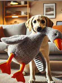 1 Set Soft Plush Duck Doll, White/Gray/Brown, Suitable For Cats And Dogs To Play, Helps Dogs Play And Expend Energy, Suitable For Medium And Small Pets (Large Pets May Bite And Therefore Not Recommended For Large Pets)