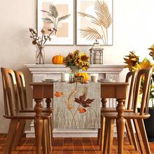 1/108 pezzi Tappeto da tavola autunnale per il Ringraziamento con foglie d'acero e zucche - in poliestere, decorazione stagionale per casa, cucina e sala da pranzo, in varie misure, robusto e durevole, centrotavola a tema autunnale per gli amanti dell'autunno e gli organizzatori di feste