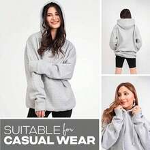 Women's Oversized Sweatshirts Graphic Vintage Hoodie Cute Los Angeles California Pullover Crewneck Fashion Outfits Queen Womens Oversized Hoodies Hoodies Workout Hoodies Novelty Hooded Sweatshirt With Pocket2025 - 灰色 - 查看 4