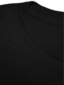 Men's St. Patrick's Day 'Drinking Team Makes Us Lucky' T-Shirt - Black Cotton, Short Sleeve, Crew Neck, With Beer And Clover Pattern - màu đen - Xem 3