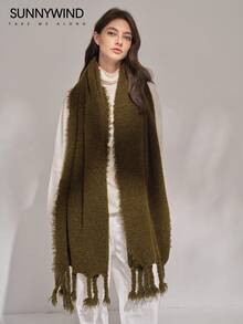 Khăn quàng cổ nữ - xanh quân đội - Xem 7