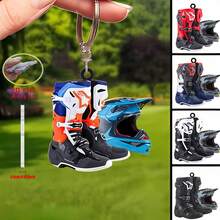 Breloc acrilic 2D pentru entuziaștii curselor de motociclete, decorațiune pentru rucsac și cheie de mașină, decorațiune pentru petrecerea de Crăciun, înapoi la școală pentru tineri