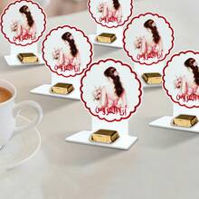 6 piezas Dispensador de recuerdos de boda árabe, set de dispensador de regalo de boda con caligrafía árabe, dispensador de Oud y Bakhoor, apto para contener perfume árabe, dátiles y dulces, aplicable para decoración de lugar de boda y plataforma de dispensación de recuerdos (perfume y regalos no incluidos) - Multicolor - Ver 4