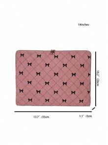 Túi đựng máy tính xách tay/máy tính bảng họa tiết ngôi sao sang trọng tối giản màu trơn, nhiều kích cỡ - Hồng - Xem 9