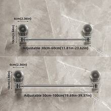 1个真空吸盘式毛巾架，可拆卸淋浴毛巾杆，粘性毛巾架，吸盘式毛巾架，带吸盘的淋浴门毛巾杆，壁挂式收纳架，可悬挂干湿毛巾，可重复使用晾晒架，适用于毛巾、围巾、浴球等，家居装饰