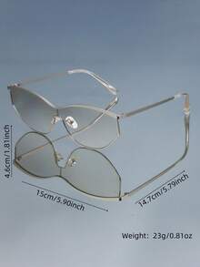 1 chiếc Kính mắt mèo Y2g cổ điển mới, đơn giản, phù hợp với mọi phong cách lễ hội Punk, tiệc tùng đường phố, sàn diễn, kính thời trang hip hop cá nhân - Nhiều màu - Xem 5
