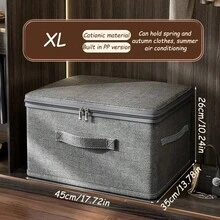 Zippered Storage Box With Handle, Foldable Storage Box With Lid, Household Cubic Storage Basket, Wardrobe Clothes Storage Box, Available In Multiple Sizes, Wardrobe Organization, Bedroom Clothes Storage And Organization Rack - Multicolor - View 11