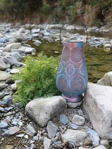 1 pezzo, 20 - 60cm, Lanterna solare in metallo, Motivo traforato, Proietta ombre artistiche, Stile boho-alla moda, Risparmio energetico. Perfetta per Natale, Pasqua, Ognissanti; Feste in giardino, Matrimoni, BBQ in cortile; Patio, Prato, Albero, Vialetto; Primavera, Estate. Decorativa da appendere