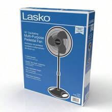 Buy One Get One Free (Small Gift) For Randomly Selected Customers Lasko S16500 47-Inch Pedestal Fan: 16-Inch Blades For Strong Airflow + 3 Speed Adjustments, Adjustable Height For Different Scenarios, Sleek Black Appearance, New Quality For Worry-Free Use