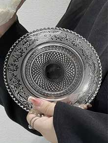 日式不对称玻璃盘子、粉色圆形甜点托盘、寿司、水果和牛排创意餐具餐盘、生日和情人节粉色浪漫托盘、高端家用/餐厅盘子。 - 彩色 - 查看 10