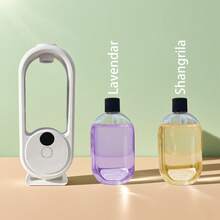 1 件 50 毫升壁挂式/桌面香薰扩散器，带渐变色灯 - 5 种间歇喷雾模式和 6 种香味选择，可充电 USB 清新空气，适用于家庭/办公室/酒店/汽车