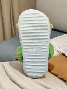 1 双男女通用万圣节小丑毛绒一脚蹬防滑平底休闲家居拖鞋，适合秋冬季 - 紅白色 - 查看 10