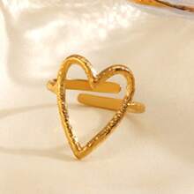 New 18K Stainless Steel Fashion Ring, The Opening Design Can Be Adjusted In Size - 1 - View 3