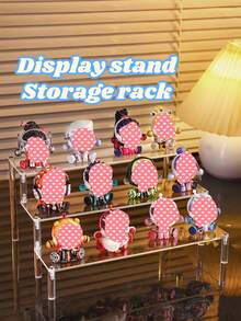 Un raft de depozitare cu 5/4/3/2/1 nivel. Fabricat din acrilic transparent. Potrivit pentru depozitarea cosmeticelor/rujurilor/bijuteriilor/jucăriilor mici/ochelarilor/ceasurilor/prăjiturelor și deserturilor etc. Ideal pentru decorul camerei, decorul casei și organizare.