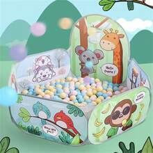 Namiot dziecięcy, domek do zabawy w zwierzątka, wzór leniwca i żyrafy, duży składany namiot do zabawy, basen z piłeczkami, odpowiedni do odgrywania ról w pomieszczeniach i na zewnątrz oraz kreatywnej nauki, trwały, zielony domek do zabawy, domek do zabawy na zewnątrz i wewnątrz, ciekawy design, materiały, solidna konstrukcja, kryjówka, gra dla dzieci, prezent urodzinowy, odpowiedni dla chłopców i dziewcząt, domek do zabawy/dekoracja na imprezę/zabawy świąteczne i artykuły na imprezę, ekskluzywny namiot dziecięcy