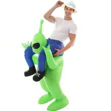 ET Alien Inflatable Costume, Anime Cosplay Mascot Outfit For Party, Black Monkey King Costume For Halloween - Green - View 2