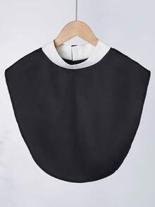 1pc Black Priest Clerical Collar Shirt, Clergy Attire Accessory Fake Collar