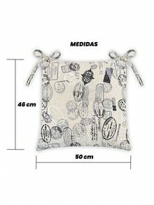 Home Elephant Juego de 4 Cojines Para Silla Varios Colores Con Cintas Para Sujetarse, Cómodos y Fáciles de Utilizar - Gris Claro - Ver 3