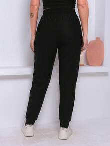 Women's Sports Pants With Elastane - Comfort And Flexibility For Physical Activities - Flame scarlet - View 5
