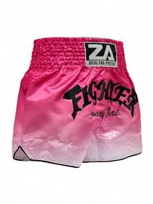 Adult Men's Muay Thai Shorts, Free Fighting Training Pants, Mixed Martial Arts Trousers - Pink - View 1