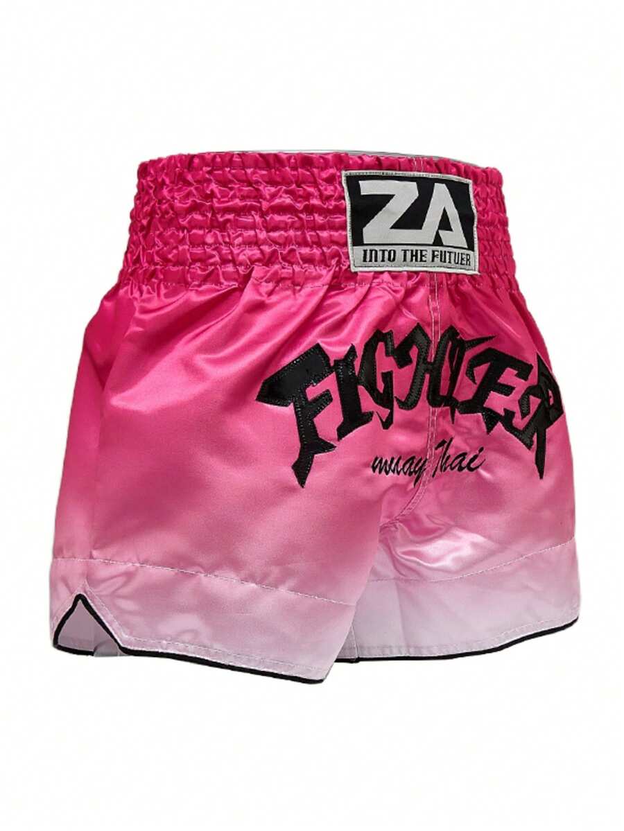 Adult Men's Muay Thai Shorts, Free Fighting Training Pants, Mixed Martial Arts Trousers - Pink - View 1