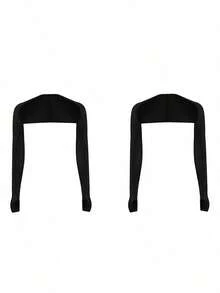 1 件女士凉爽披肩袖套带指孔，舒适透气，防紫外线，女士防晒凉爽披肩 - 彩色 - 查看 18