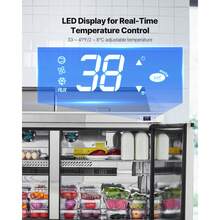 60"W Commercial Refrigerator, 15.4 Cu. Ft Sandwich Prep Refrigerated Table, Mega Top Food Prep Fridge With 24 Pans And Cutting Board, Stainless Steel Salad Prep Cooler For Restaurant, Food Truck - US B Type Plug(110-127V) - View 5