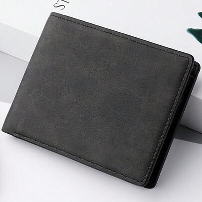 Men's Short Wallet PU Leather Zipper Coin Purse Thin Vintage US Dollar Wallet For Men Money Wallet Mini Wallet Purse Wallet Fall Autumn Men Wallet Leather Small Wallet