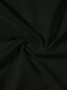 Camiseta oversize para mujer con estampado floral de Jesús, cuello redondo, manga corta informal de verano, talla grande. - Negro - Ver 3