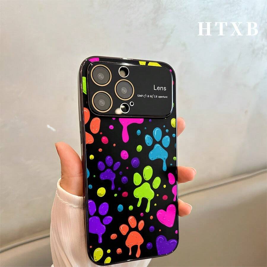 Phone Love Pattern Electroplated | AG Frosted Large View Window 2 en 1 17 17 Pro 17 Pro 16 Pro 16 Pro 16 Plus 16 15 Pro 15 Pro 15 Plus 15 14 Pro 14 Pro 14 Plus 14 13 Pro 13 Pro 13 12 Pro 12 Pro 12 Series, Funda para dispositivo, Teléfono, Diseño elegante, Premium, Funda resistente a arañazos, Funda protectora, Propietarios de smartphones, Entusiastas de la tecnología - Negro - Ver 1