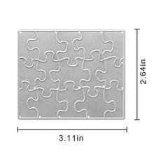 1 件矩形拼图金属切割模具，适用于剪贴簿和 DIY 卡片 - 用于制作纸卡和相册的工艺装饰