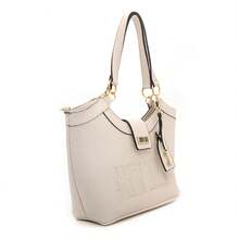 Santa Lolla Lola Shoulder Bag, Spacious Crossbody Bag With Pockets, Leather, Ideal For College, Party And Everyday Life - Màu be - Xem 3