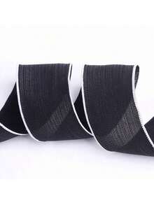 Black & White Glossy Vertical Striped Ribbon, Black & White Fabric Ribbon, DIY Bow Tie, Floral Decor Straw Hat, Suitable For DIY Hair Clips - Handmade Bow Tie Accessories, Sewing & Weaving Supplies, Sewing Ribbon, Holiday Party Gift Wrapping