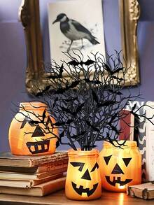MEHELANY 22Pcs Artificial Plant Halloween Dead Branche 3D Bats Wall Decals Stickers Decor, Lifelike False Branches DIY Tree Branches For Halloween Props For Spooky Table & Haunted House, Dinner Party Decor, Witchcraft Theme, Horror Home Decor, Gothic Party Supplies,Haunted House Lighting, Ghost, Xmas Decor, Autumn, DIY Door Wreath Decor Halloween Decor Room Decor