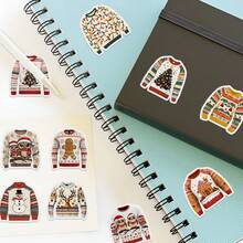 50 件圣诞毛衣贴纸美观贴纸高品质贴纸贴花剪贴簿、日记本、笔记本电脑、保险杠、滑板、水瓶、电脑、手机贴纸可以为您的生活带来很多乐趣，是送给成人的完美礼物 - 彩色 - 查看 7