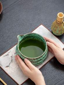 4 piezas Tazones de Matcha Raku, Juego de Té Cerámico que incluye Batidor de Matcha, Cepillo de Té, Revolvedor de Té, Juego de Regreso a Clases, Juego de Regalo para Fiestas