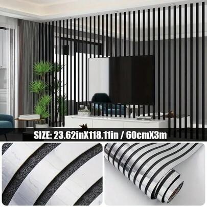 1 rolo Meoky 60*300 cm de espessura, rolo grande, papel de parede autoadesivo com grade 3D, removível e colante, material de vinil PVC, textura reflexiva espelhada, adequado para fundo de TV, fundo de sofá, fundo de entrada, decoração de parede de sala de estar, arte de decoração para casa, operação fácil, uma pessoa pode concluir facilmente