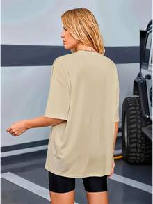 Shirt Premium T-Shirt Yarn 30.1 Basic Unisex Premium - 卡其色 - 查看 5