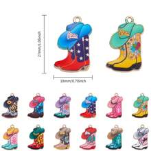 50/30/10 buc cizme de cowboy western mixte, pălării, pandantive, decor cu imprimeu vintage, potrivit pentru brățări, coliere, brelocuri, accesorii pentru cercei în stil boho DIY