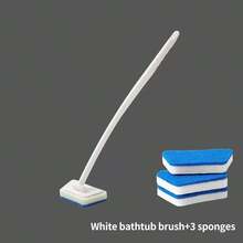 一套长柄浴缸清洁刷、浴室地板浴缸和瓷砖清洁海绵刷、窗户清洁海绵刷、清洁用品和清洁工具。 - 彩色 - 查看 13