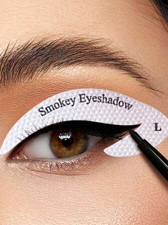 32 件眼妆模板贴纸、眼线模板、舞台妆、无香型、无纺布眼影棒、眼妆助手、美容工具、猫眼眼线笔、易于涂抹和去除、快速化妆、适合初学者、化妆、便宜、房间装饰、梳妆台、旅行、卧室、化妆配件