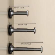 Powerful Suction Cup Clothes Hanger Rack, Extendable Foldable Entryway Bag Hook, No Drilling Balcony Wall Mount Multi-Function Storage Rack, Home Laundry Drying Rack Organizer Hook, Bathroom Jewelry Stand - Black - View 3