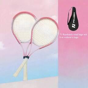 2er-Pack Universal-Tennisschläger für Jugendliche, Material Eisen, Blau/Rot/Pink, Wird mit 1 Tennisset geliefert, Geeignet für Anfänger, Sportübungen und Training im Freien - Weihnachtsgeschenk